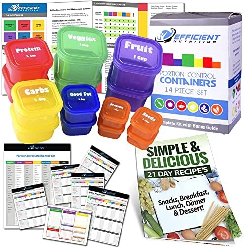 Efficient Nutrition Portion Control Containers DELUXE Kit (14-Piece)