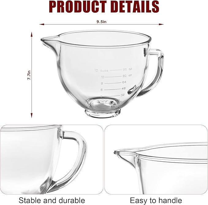 Double-layer Thickened Glass Mixer Bowl - Image 3