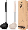 Pack of 2 Ladle Spoon, Silicone Large Spoon by BUNDLEPRO