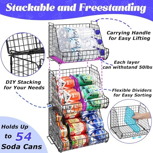 Stacking Can Dispensers, 3 Tier, 3-Pack