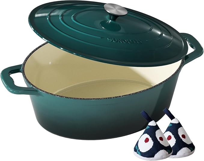Enameled Cast Iron Dutch Oven by SUNOUTLY