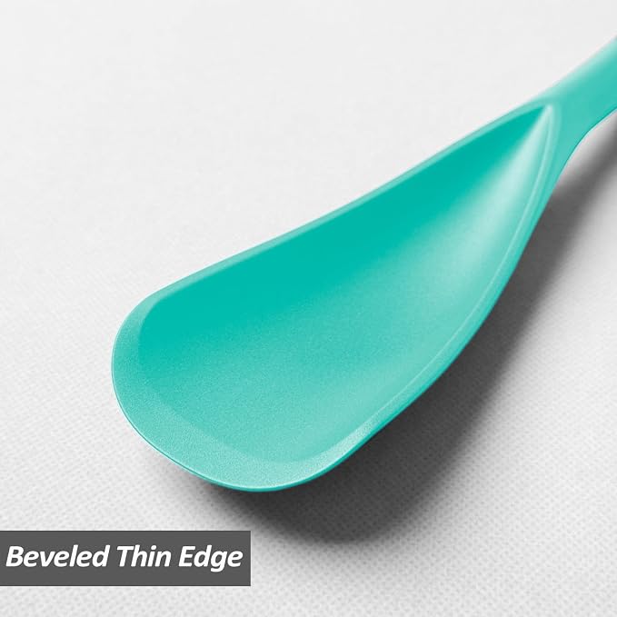 Cooking Spoon for Nonstick Cookwares, VOVOLY Silicone Spoon for Mixing - Image 4