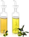 Yesland 2 Pack Olive Oil Bottle - 17 Oz Glass Oil Dispenser Vinegar Cruet - Oil by Yesland