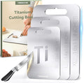 Titanium Cutting Board for Kitchen Set of 3, Cutting Board Double Sided Food by PereHome