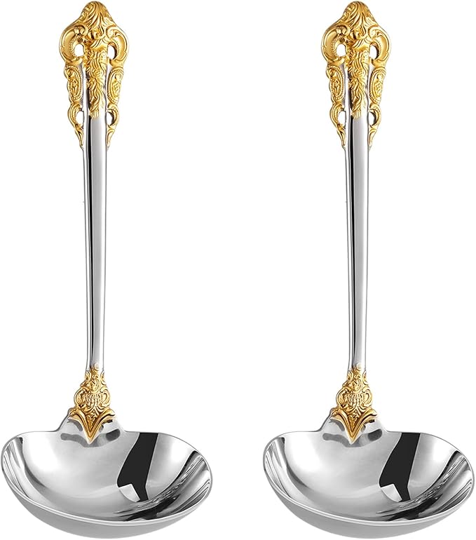 KEAWELL Premium 7.5 inch Luxury Gravy Ladle, 18/10 Stainless Steel, Small Gravy by KEAWELL