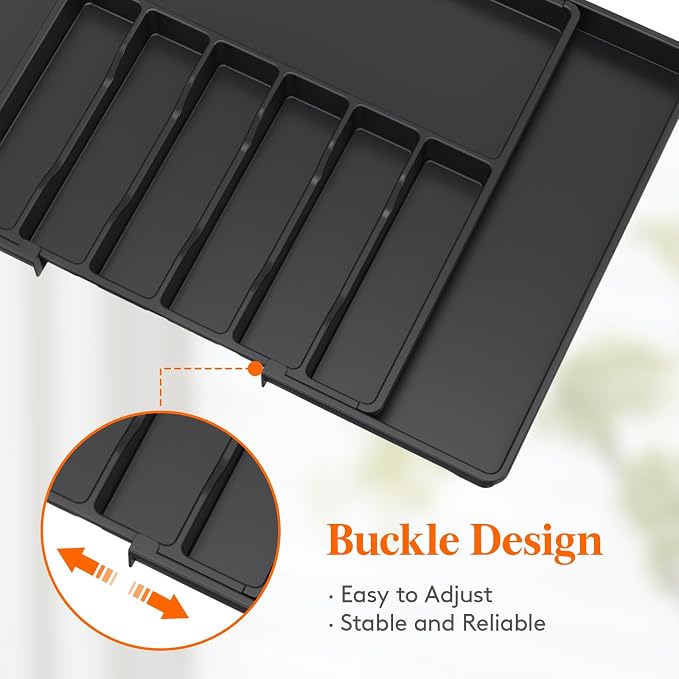 Lifewit Silverware Drawer Organizer, Expandable Utensil Tray - Image 7