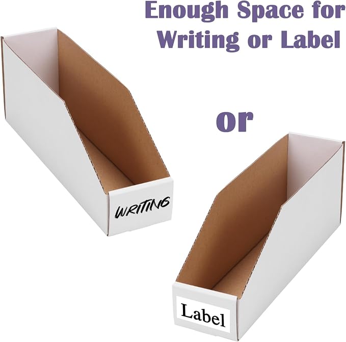EXYGLO Cardboard Storage Bins 35 Pack, Corrugated Organizer Bins - Image 4