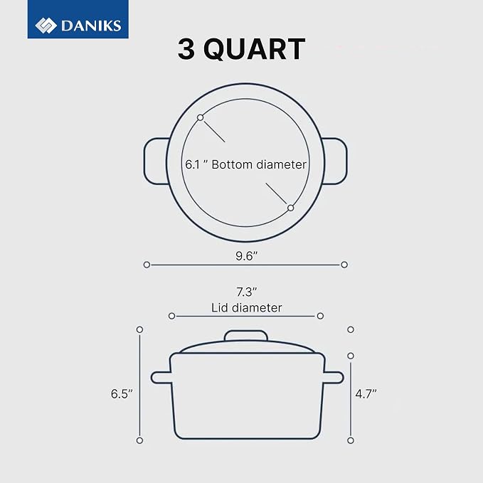 Daniks Standard 3 Quart Stainless Steel Stock Pot - Image 2