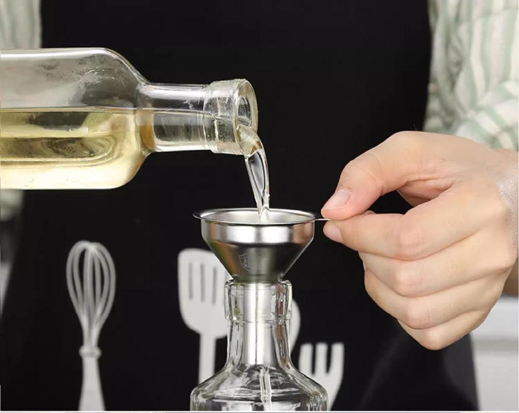 3PCS Kitchen Funnels Set,Stainless Metal Funnel for Filling Bottles