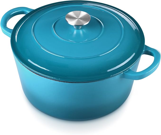 E-far 6 Quart Dutch Oven, Enameled Cast Iron Dutch Oven Pot by E-far