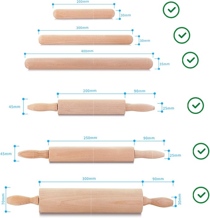 YYST Rolling Pin Holder Rolling Pin Display Rack Rolling Pin Storage - Image 3