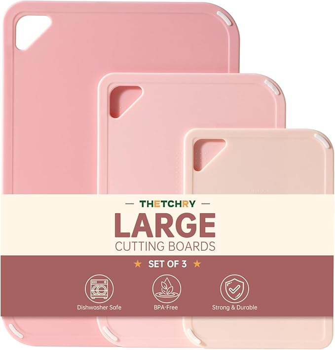 THETCHRY Plastic Cutting Board Set, Cutting Board by Thetchry
