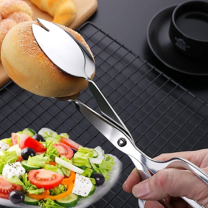 2 PACK Buffet Tongs, Stainless Steel Salad Tongs, Serving Tongs - Image 2