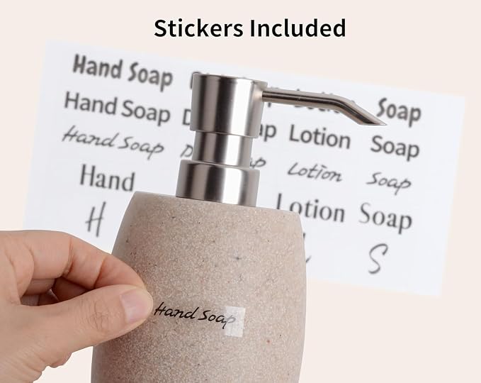 Clasin Home Sandstone Textured Resin Soap Dispenser - Image 5