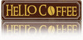 Hello Coffee Signs, Retro Metal Tin Sign, Home Kitchen Wall Decor, Farmhouse by Unknown