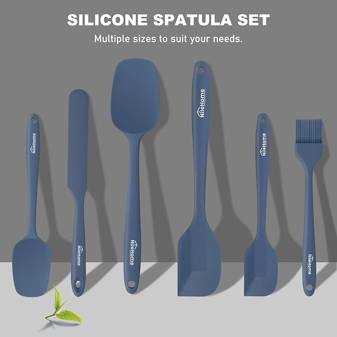 NileHome Silicone Spatula Set, 6 Packs Food Grade Kitchen Utensils - Image 7