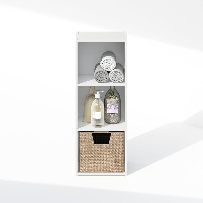 Furinno Reed Closet Organizers and Storage, 3-Tier Closet Organizer, Open Shelf - Image 5