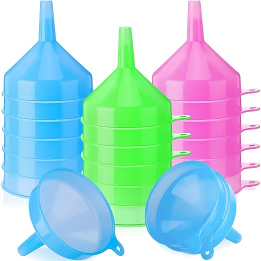 Honeydak 24 Pcs Plastic Funnels 4.7 Inch Wide Mouth Multi-Purpose Funnels by Honeydak