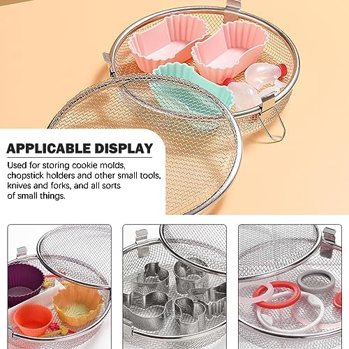 Stainless Steel Dishwasher Basket Round Mesh Storage Cutlery Basket