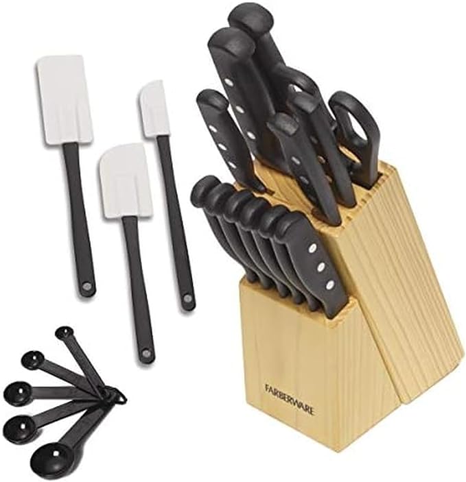 Farberware 22-Piece Never Needs Sharpening Triple Rivet High-Carbon Stainless by Farberware