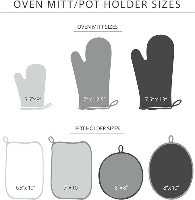 KITCHENAID Ribbed Soft Silicone Oven Mitt 2-Pack Set, Charcoal Grey - Image 6