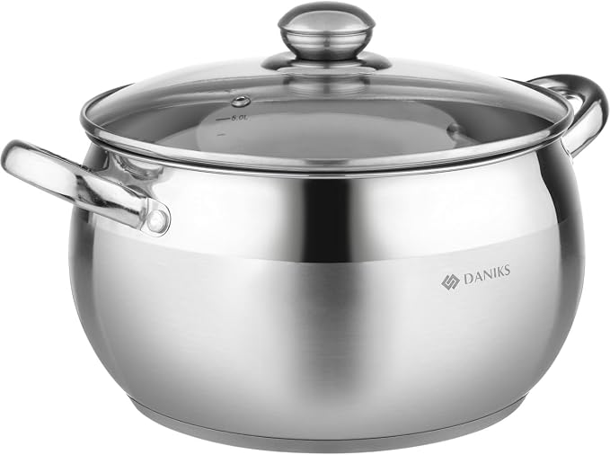 Daniks Classic 6.5 Quart Stainless Steel Stock Pot by Daniks