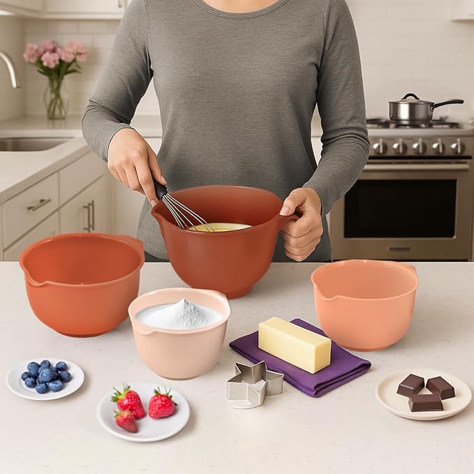Glad Mixing Bowls with Pour Spout, Dishwasher Safe Kitchen Cooking and Baking - Image 3