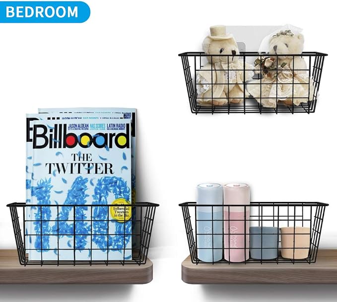 MaraFansie Hanging Kitchen Baskets Wire Storage Basket Over the Cabinet Door - Image 8