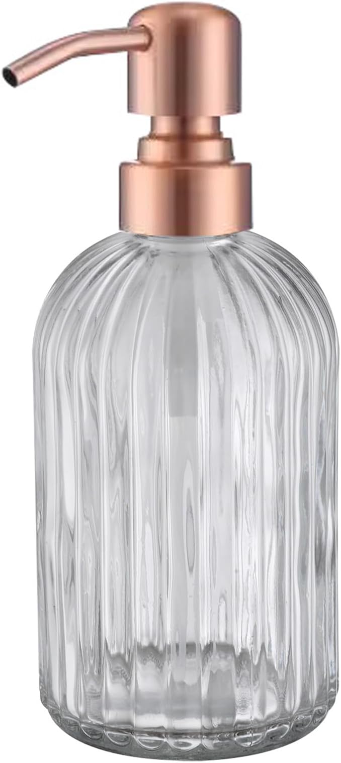 Copper Glass Bathroom Soap Dispenser by LEETCPHOME