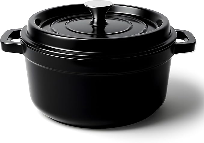 6.5 Quart Dutch Oven Pot with Lid, Non Stick Enameled Cast Iron Dutch Oven by Fijinhom