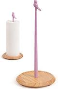Wooden Paper Towel Holder countertop, Stylish Bird Shaped, Solid Wood Base&Iron by TOCEMEI