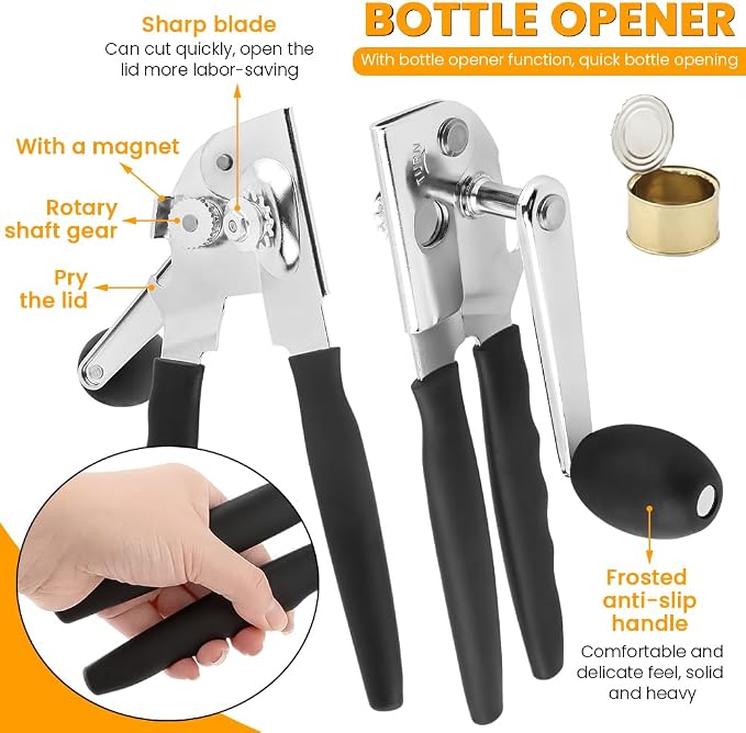 Commercial Can Opener, Crank Can Openers Manual, Heavy Duty Handheld Stainless - Image 4