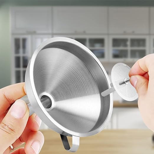 Stainless Steel Kitchen Funnel, 4.3-Inch Food Grade Metal Funnel - Image 3