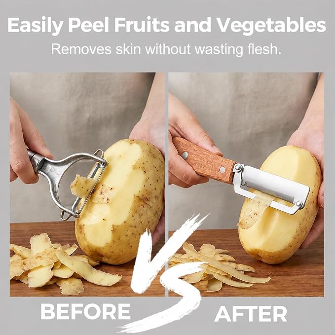 2Pcs Vegetable Peelers For Kitchen, Premium Fruit Stainless Steel Peeler - Image 4
