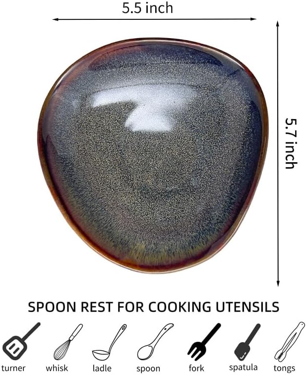 Farmhouse Ceramic Spoon Rests Holder,Coffee Spoon Holder,Cooking