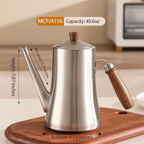 18/8 Stainless Steel Olive Oil Dispenser 1200ml/40.5oz Drip-Free Pouring Oil - Image 2