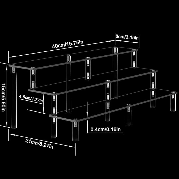 Acrylic Riser Display Shelf, 3 Tier Display Riser - Image 3