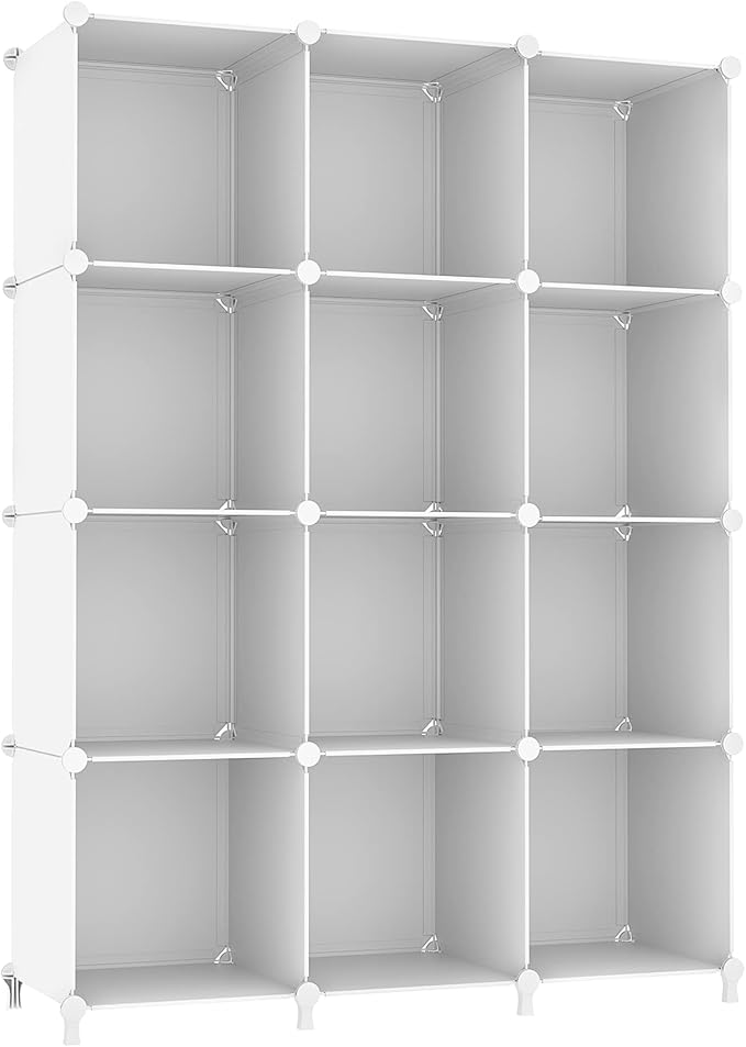 AWTATOS Cube Storage Organizer Storage 12 Cube Bookshelf DIY Plastic Closet by AWTATOS