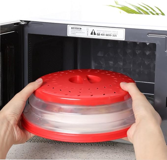 Collapsible Microwave Splatter Cover, 10.5 Inch, Microwave Plate Cover - Image 6