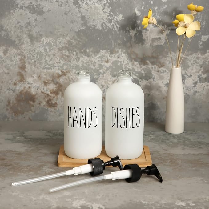 MOMEEMO Soap Dispenser Set 2 Pack, Contains Dish and Hand Soap Dispenser. - Image 5