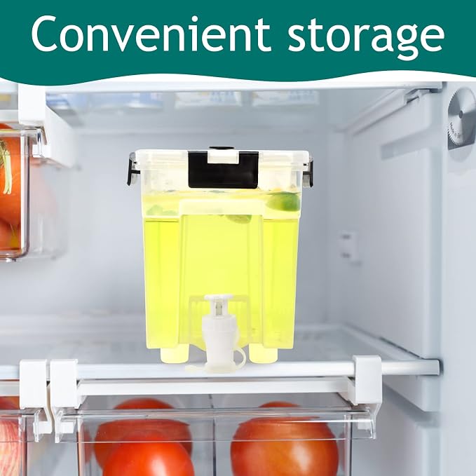 1 Gallon Drink Dispenser For Fridge, Beverage Dispenser - Image 4