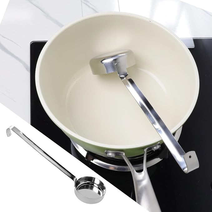 2 Pcs 3 oz Silver 10.55 Inch Stainless Steel 201 Long Handle Cooking Spoon - Image 6