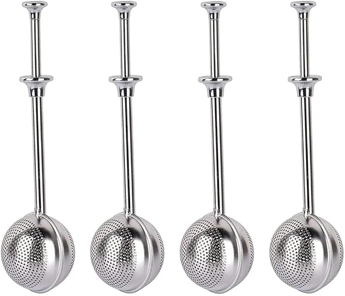 4Pcs Stainless Steel Tea Infuser Tea Strainer Sugar Flour Sifters Powdered by MIAOJIN