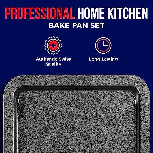 3 Piece Set Nonstick Carbon Steel Oven Bakeware -Professional Quality