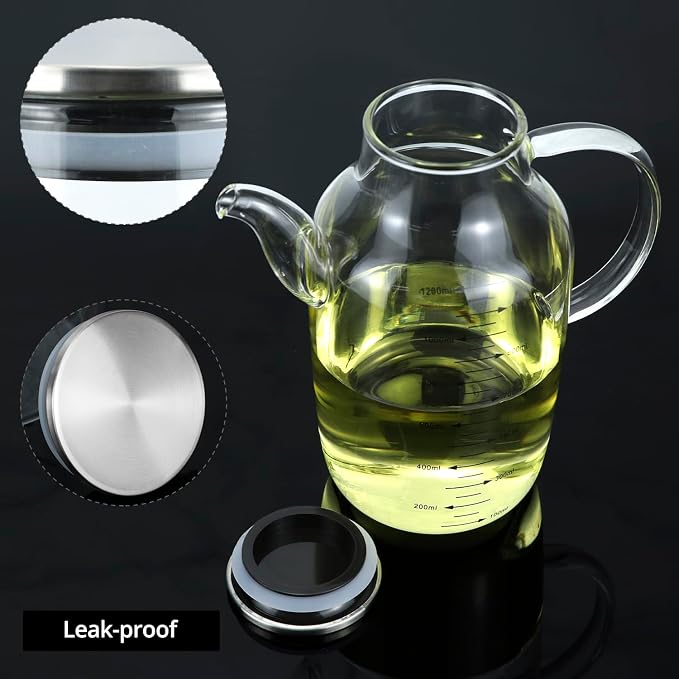 QWORK 1200ML/40Oz Large Glass Cooking Oil Bottle - Image 8