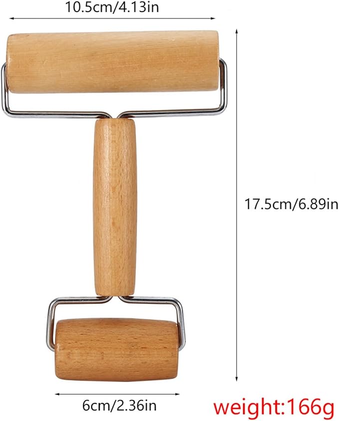 Small Rolling Pin, Pizza Dough Roller, Non Stick Wood Pastry Roller, Kitchen - Image 4