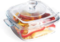 Clear Square Glass Casserole by HUSANMP
