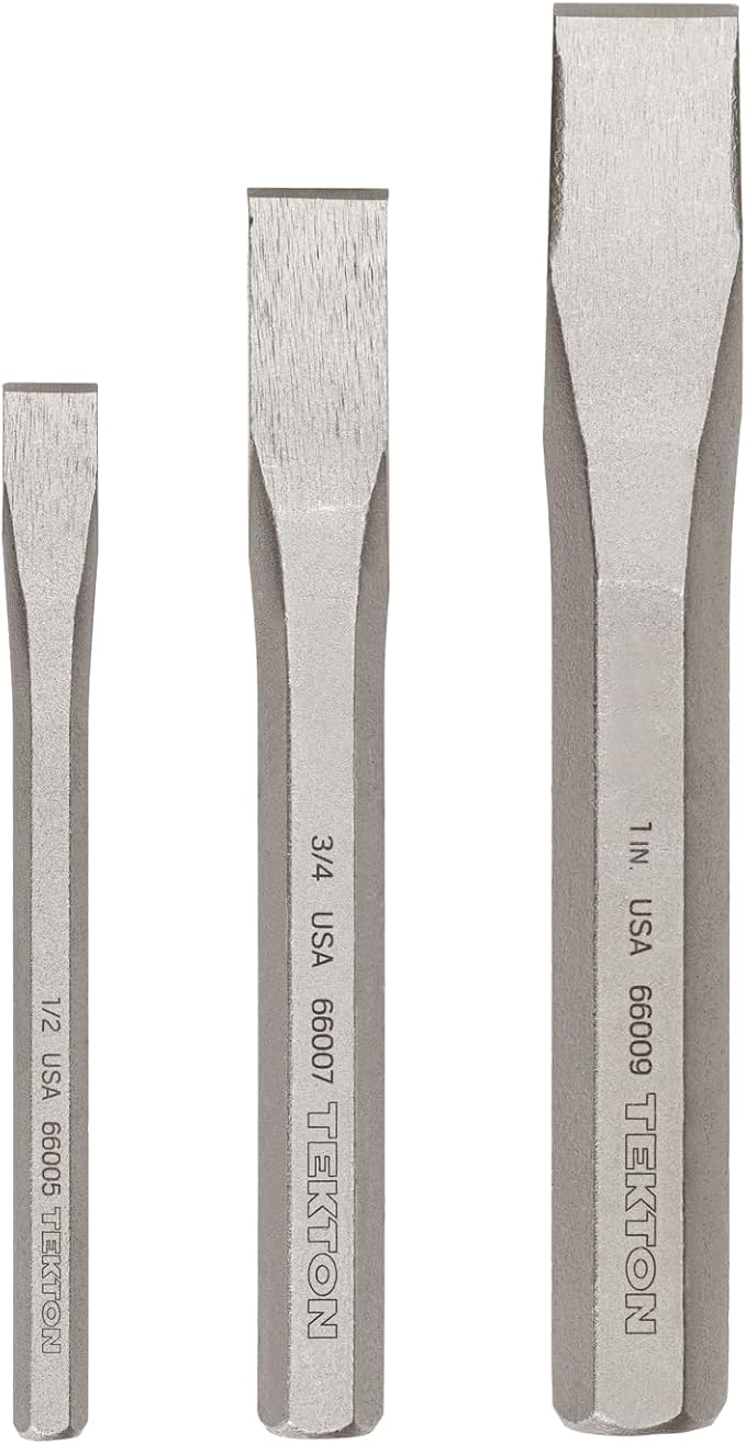 TEKTON Cold Chisel Set, 3-Piece | PNC91003 | Made in USA by TEKTON