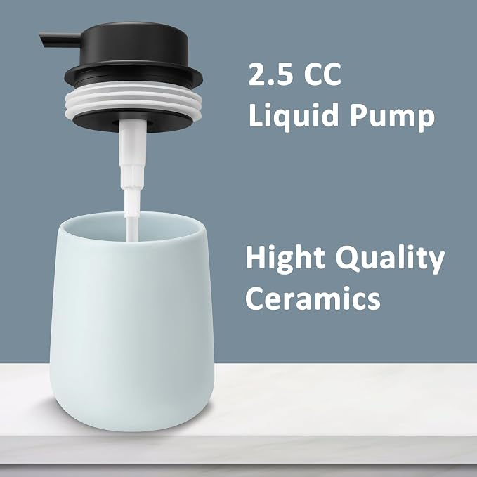 Soap Dispenser Ceramic with Easy-to-Press Pump Hand Lotion Liquid Dispenser - Image 7