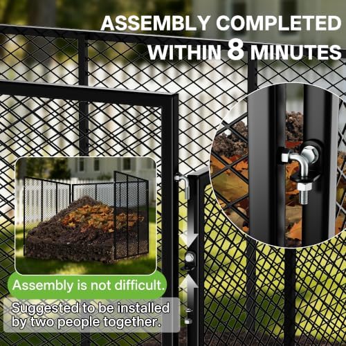 Large 172 Gallon Metal Mesh Outdoor Compost Bin